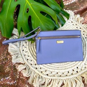 Kate Spade Tinie Wristlet Thistle Periwinkle Purple EUC